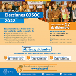 Cronograma proceso electoral COSOC