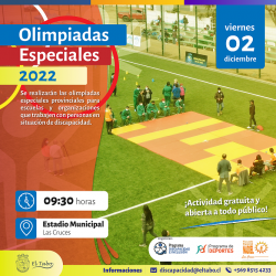 Municipio invita a participar a las Olimpiadas especiales 2022